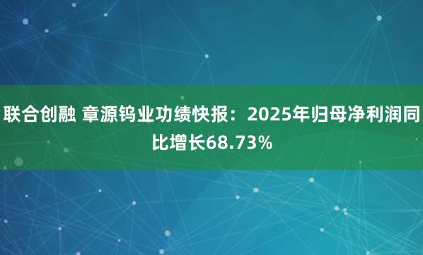 联合创融 章源钨业功绩快报：2025年归母净利润同比增长68.73%
