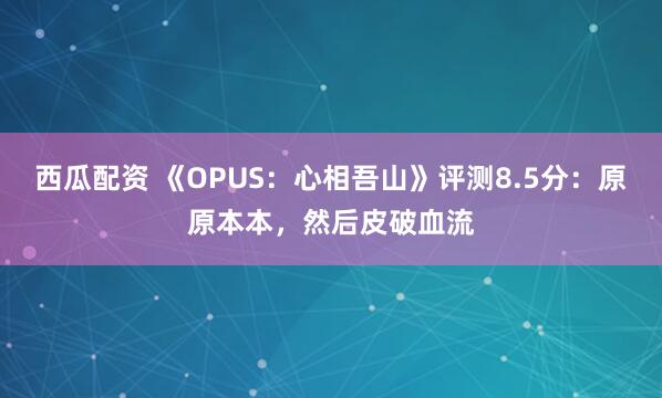 西瓜配资 《OPUS:心相吾山》评测8.5分:原原本本,然后皮破血流